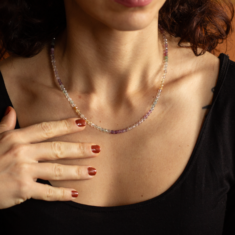 Fluorite Natural Stone Necklace