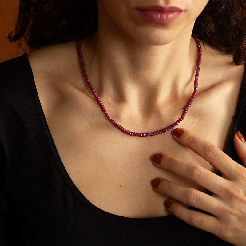 Ruby Natural Stone Necklace