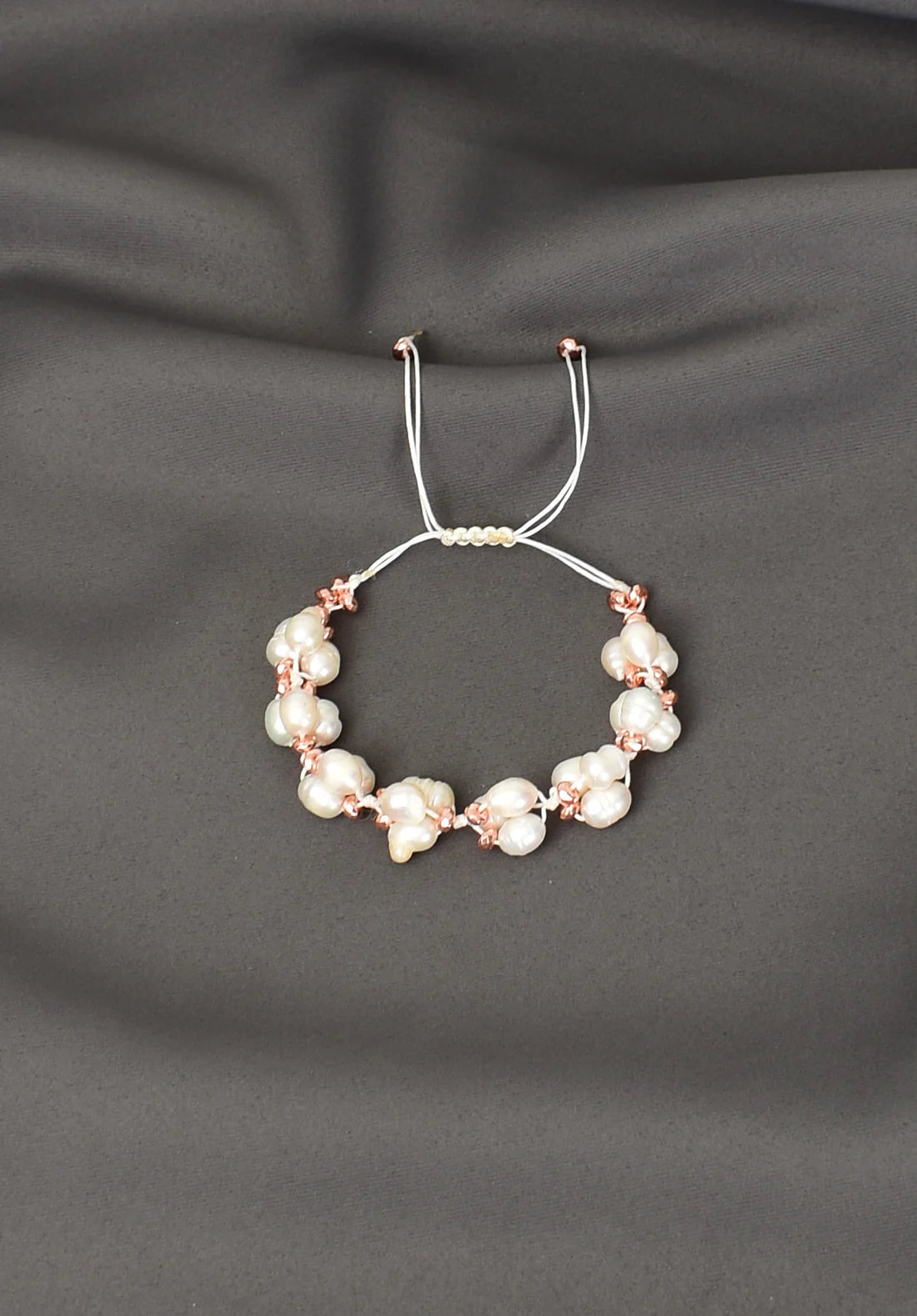 Pearl Natural Stone Macrame Design Bracelet