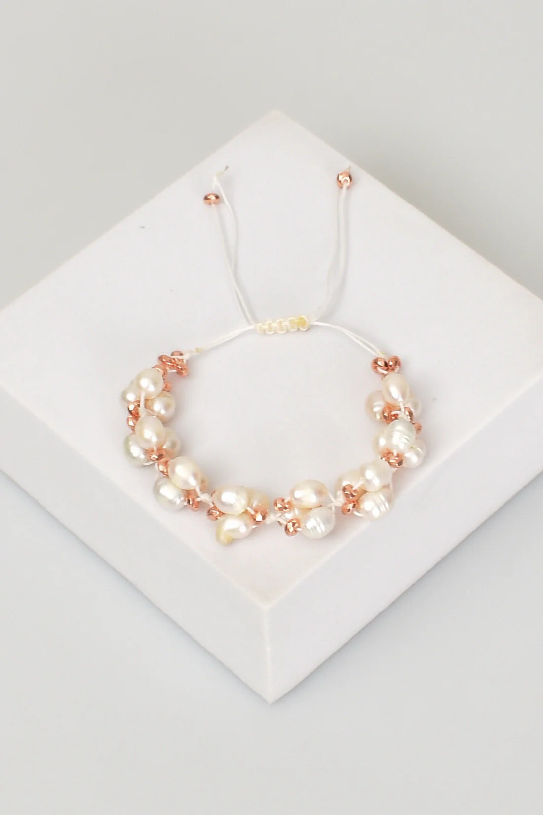 Pearl Natural Stone Macrame Design Bracelet