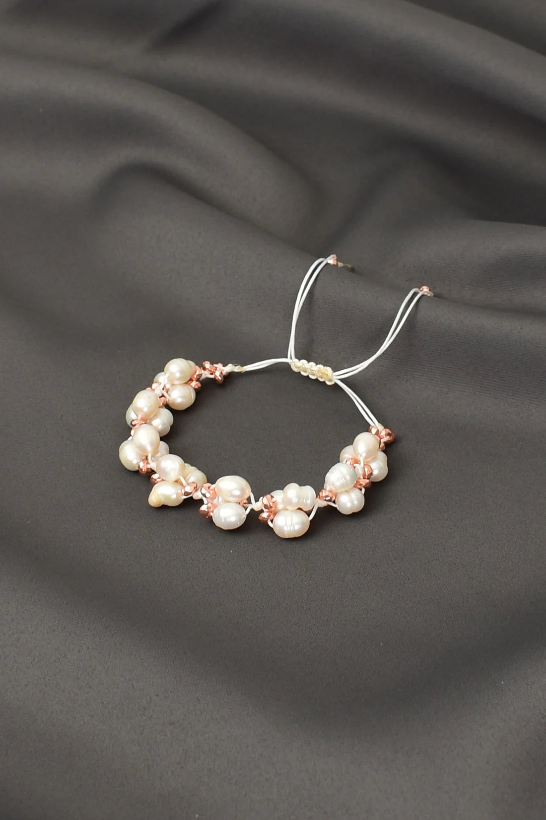 Pearl Natural Stone Macrame Design Bracelet
