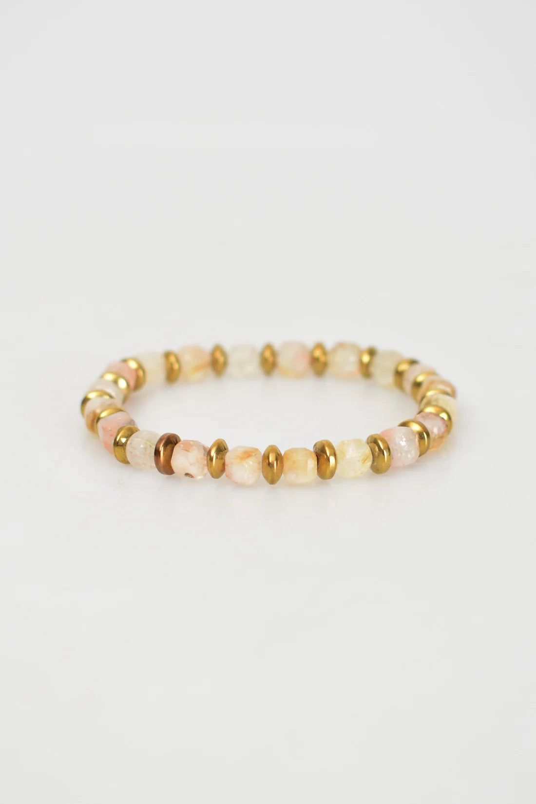 Citrine - Hematite Natural Stone Bracelet 6mm