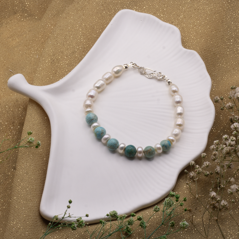 Pearl - Turquoise Natural Stone Bracelet