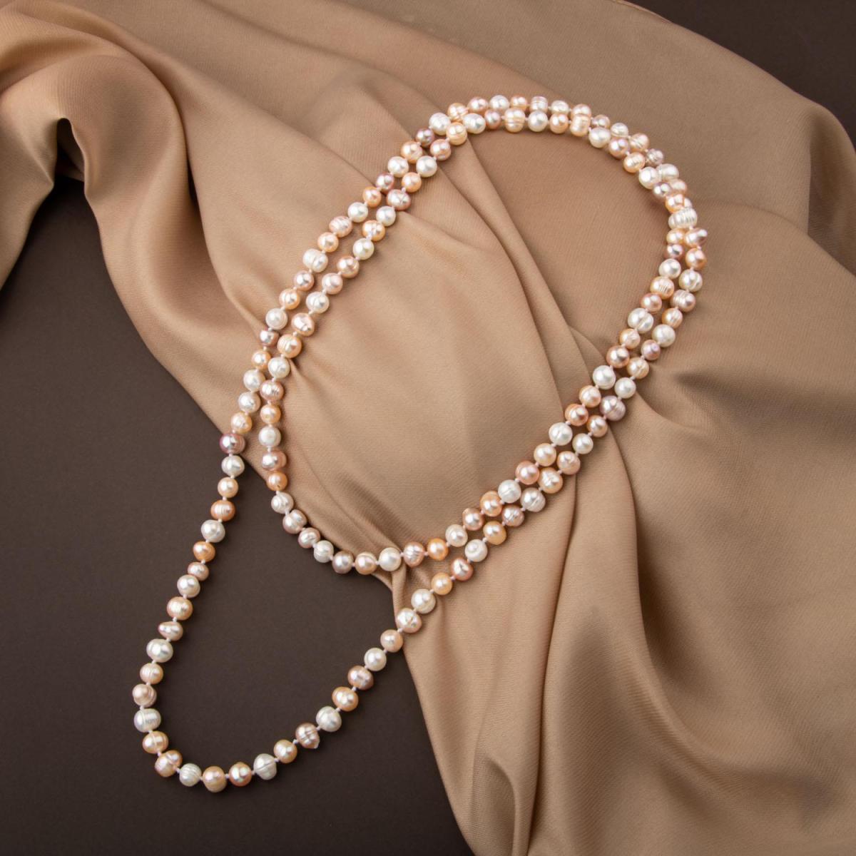 Pearl Natural Stone Long Necklace