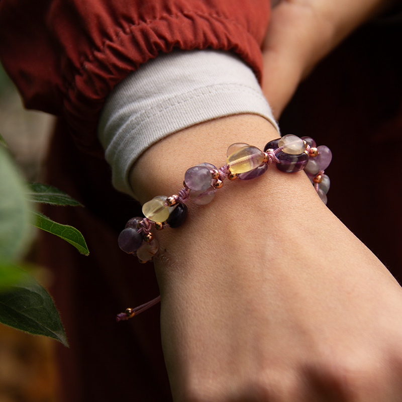 Florite Natural Stone Macrame Bracelet