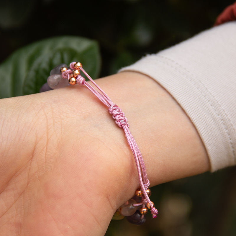 Florite Natural Stone Macrame Bracelet