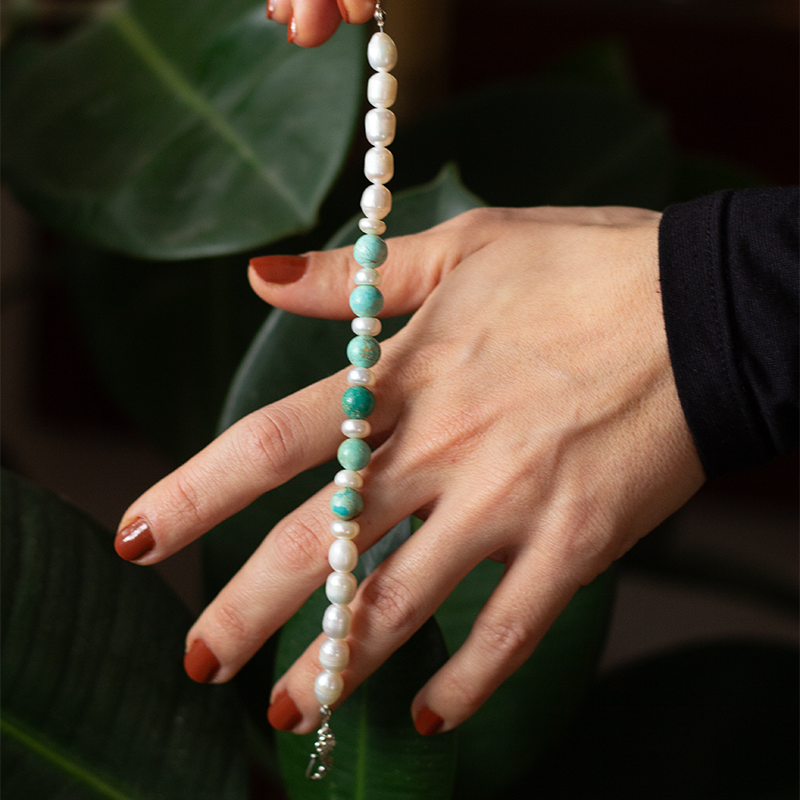 Pearl - Turquoise Natural Stone Bracelet