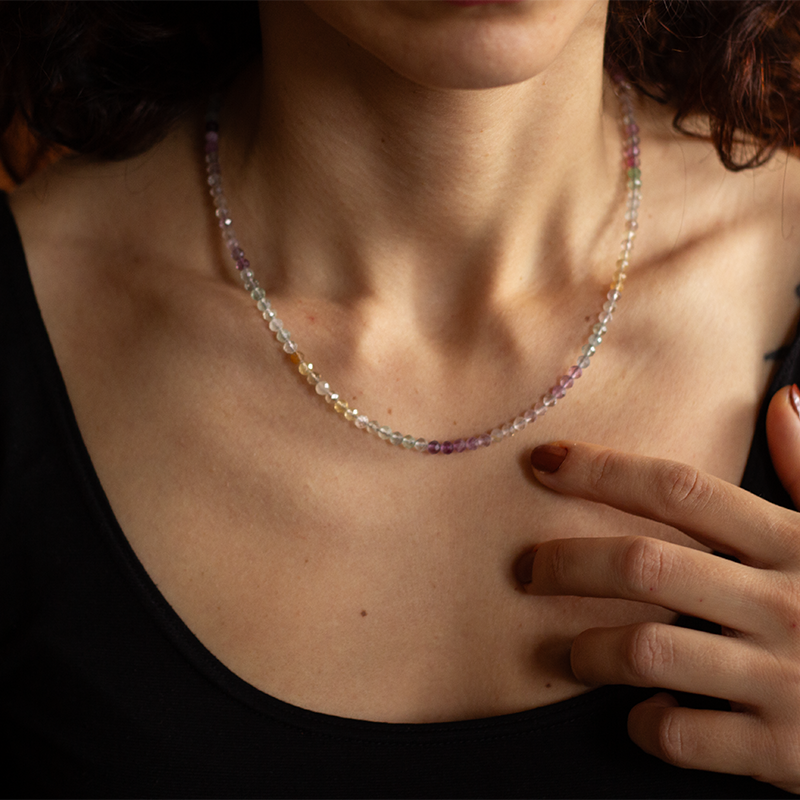 Fluorite Natural Stone Necklace