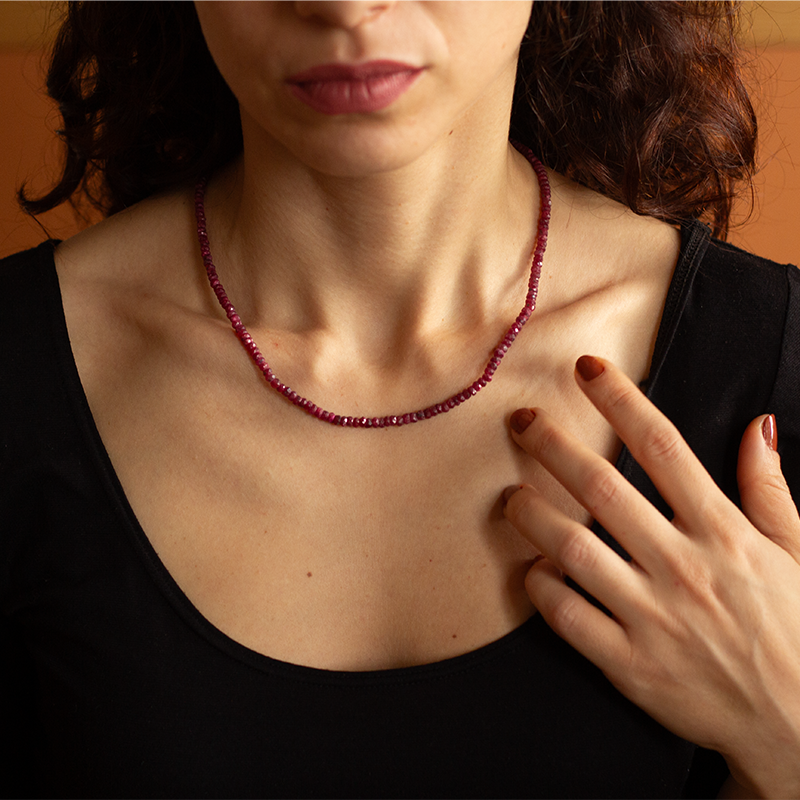 Ruby Natural Stone Necklace