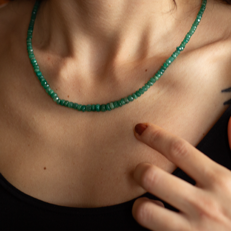 Emerald Natural Stone Necklace