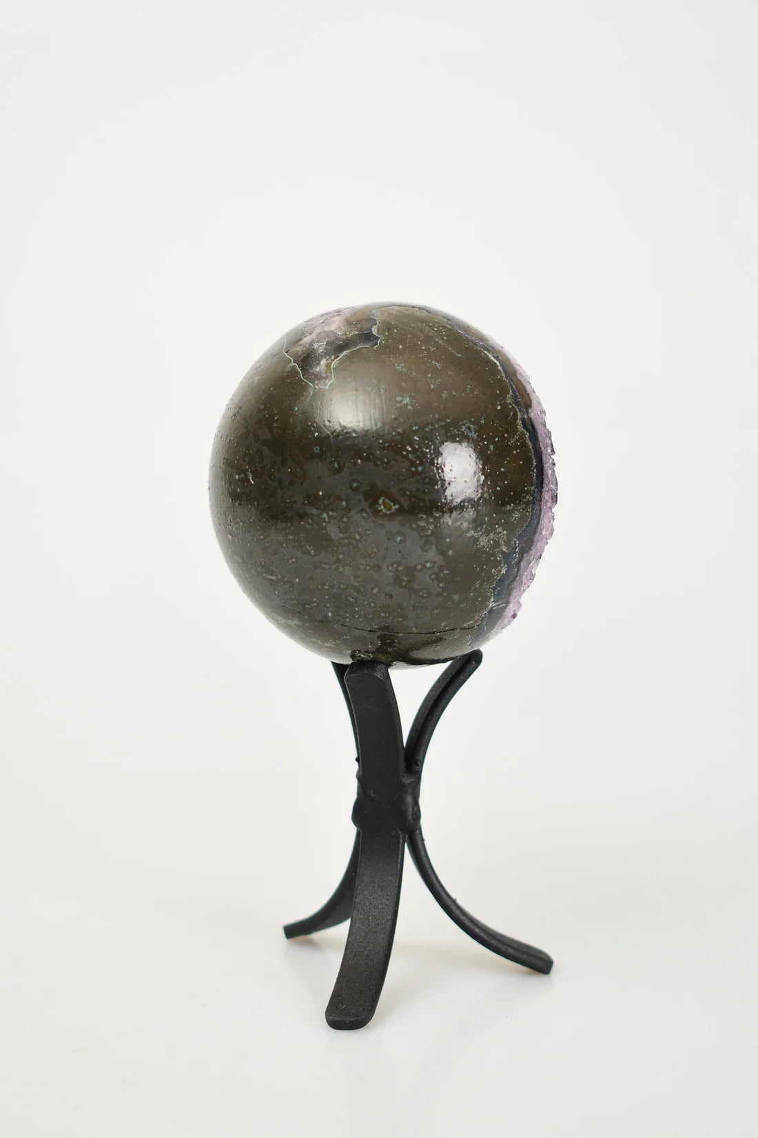 Amethyst Natural Stone Standing Globe Geode