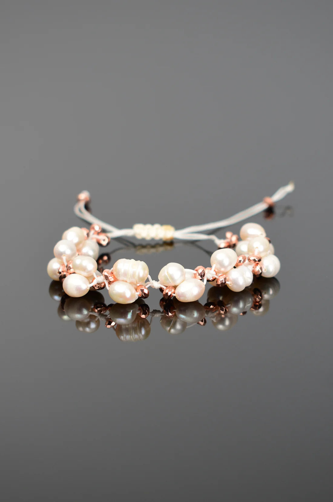 Pearl Natural Stone Macrame Design Bracelet