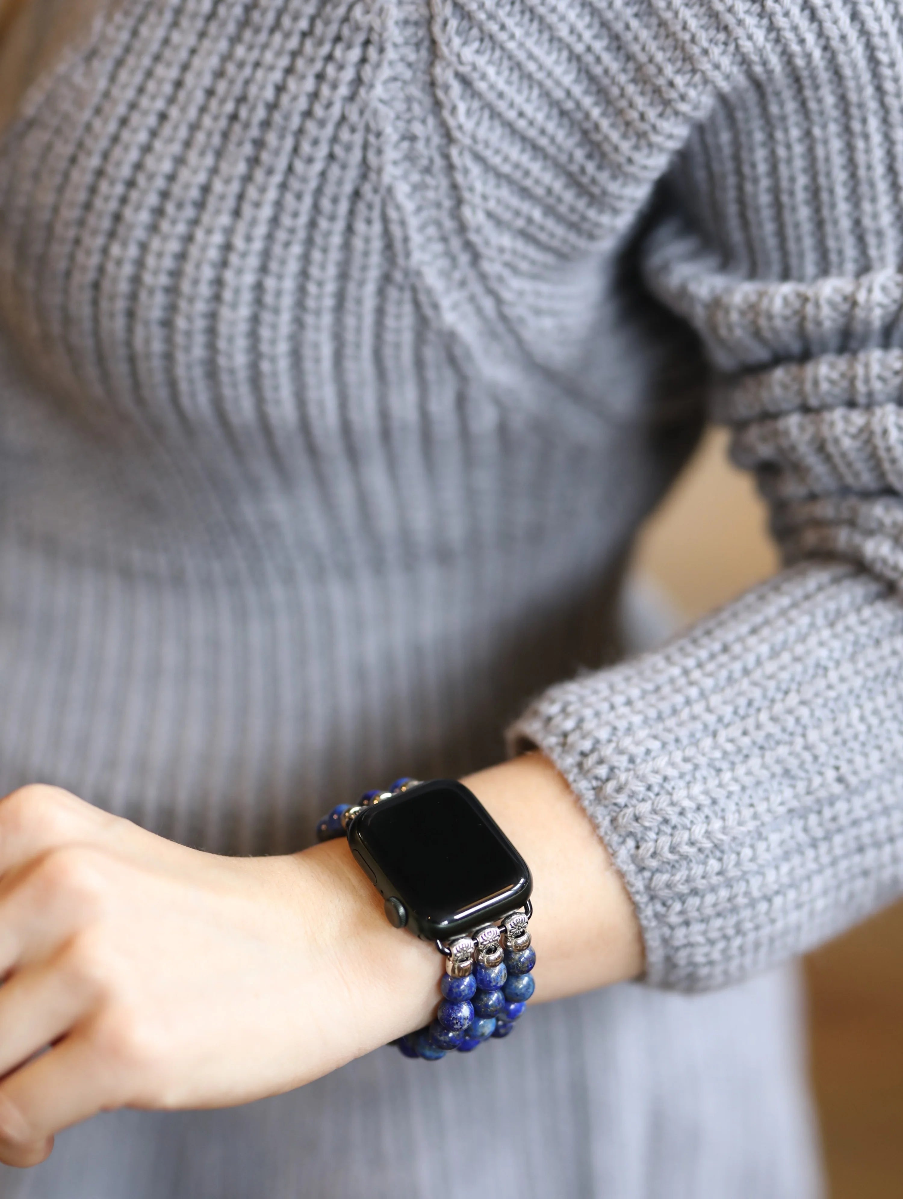 Lapis Lazuli Natural Stone Apple Watch Watch Band 38 - 41 mm