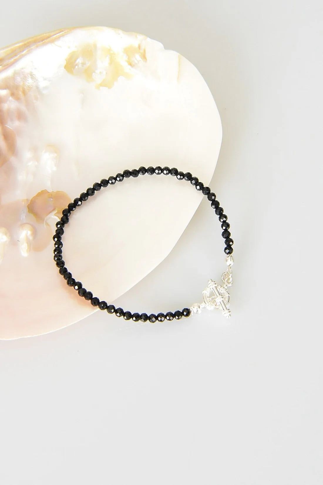 Tourmaline Natural Stone 925 Sterling Silver Closing Bracelet