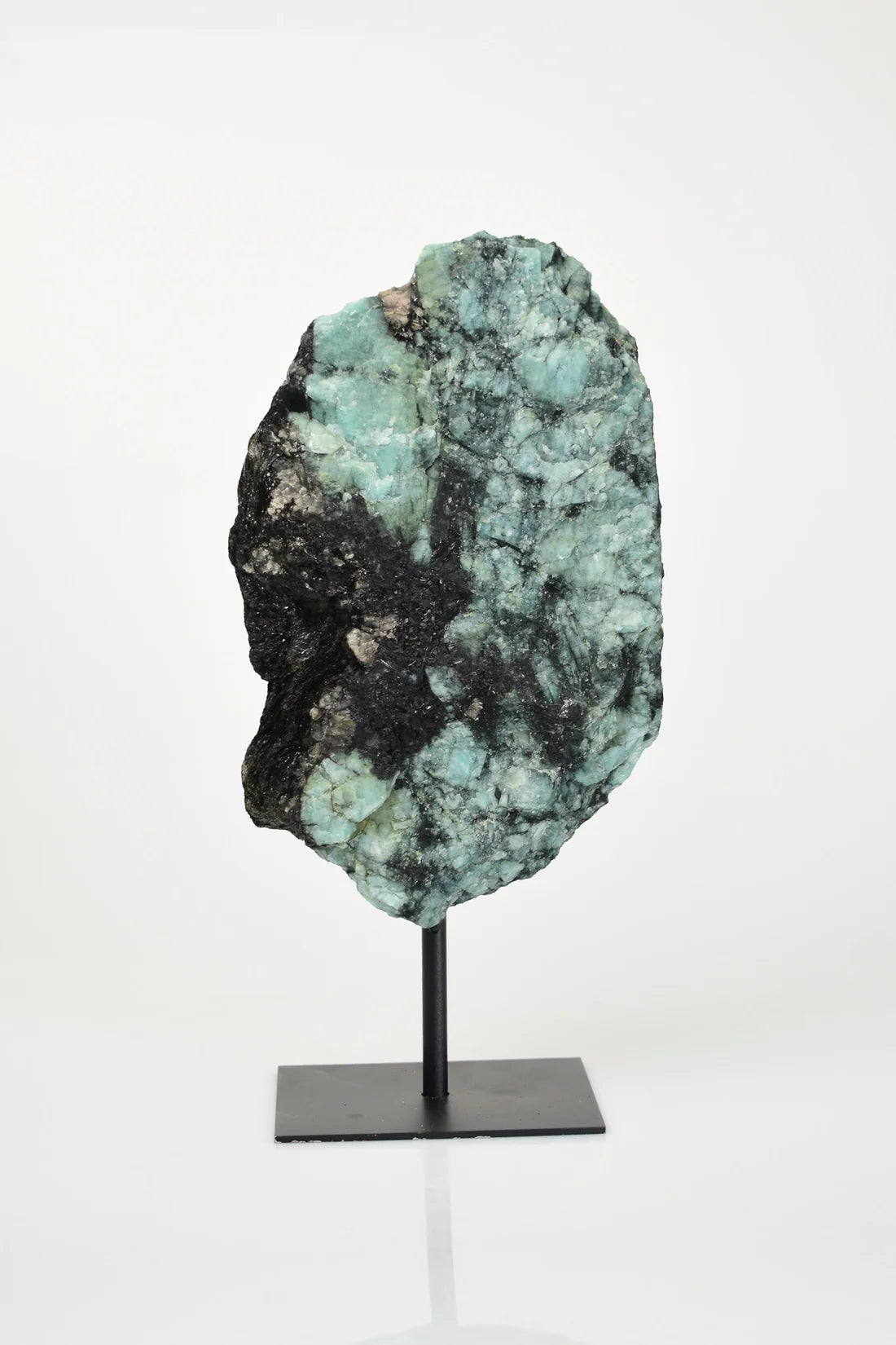 Emerald Natural Stone Raw Piece with Stand