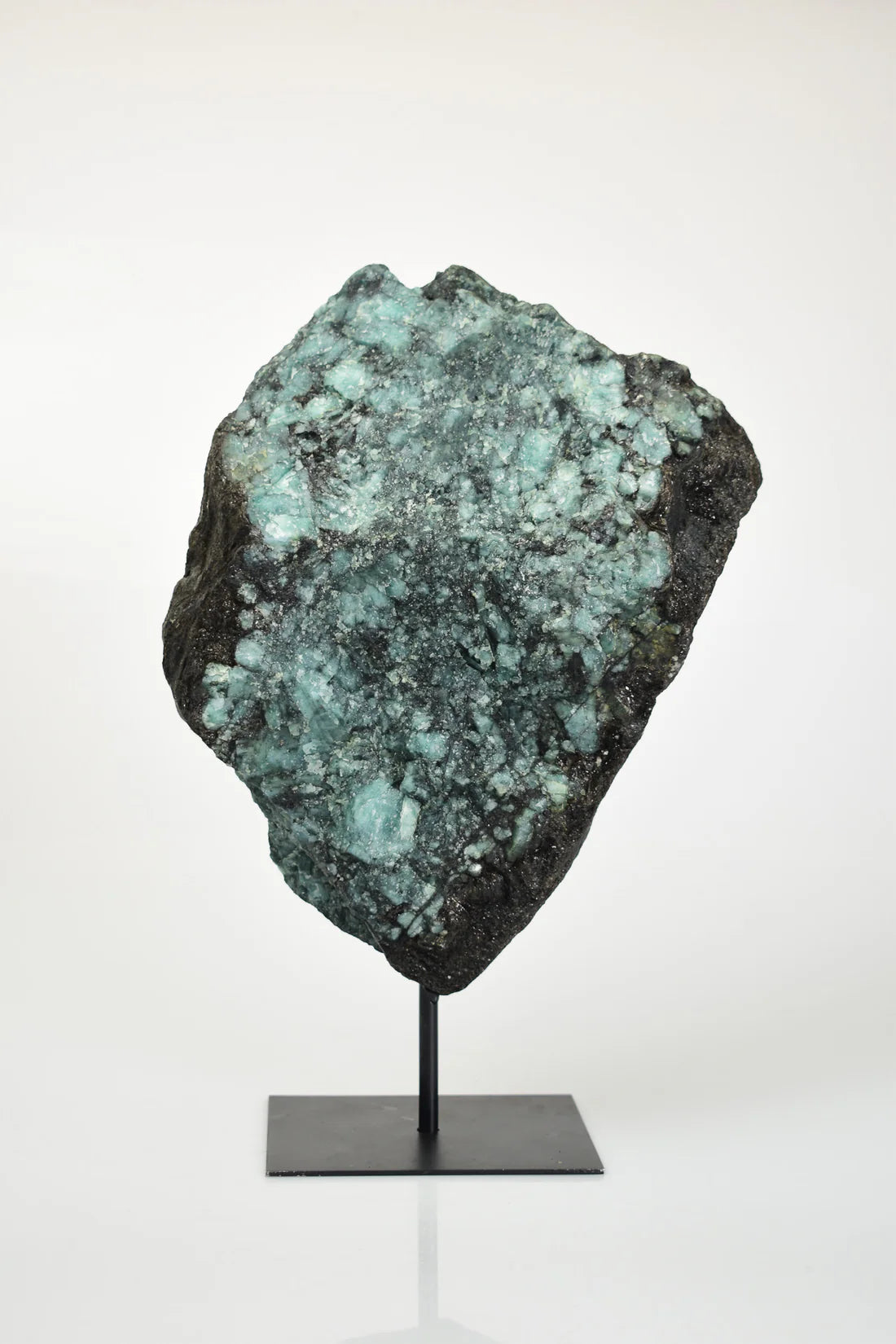 Emerald Natural Stone Raw Piece with Stand