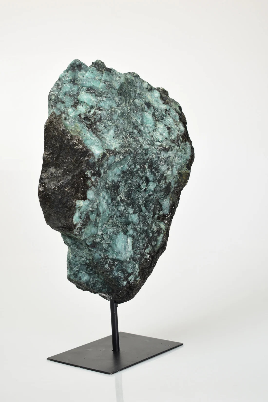 Emerald Natural Stone Raw Piece with Stand