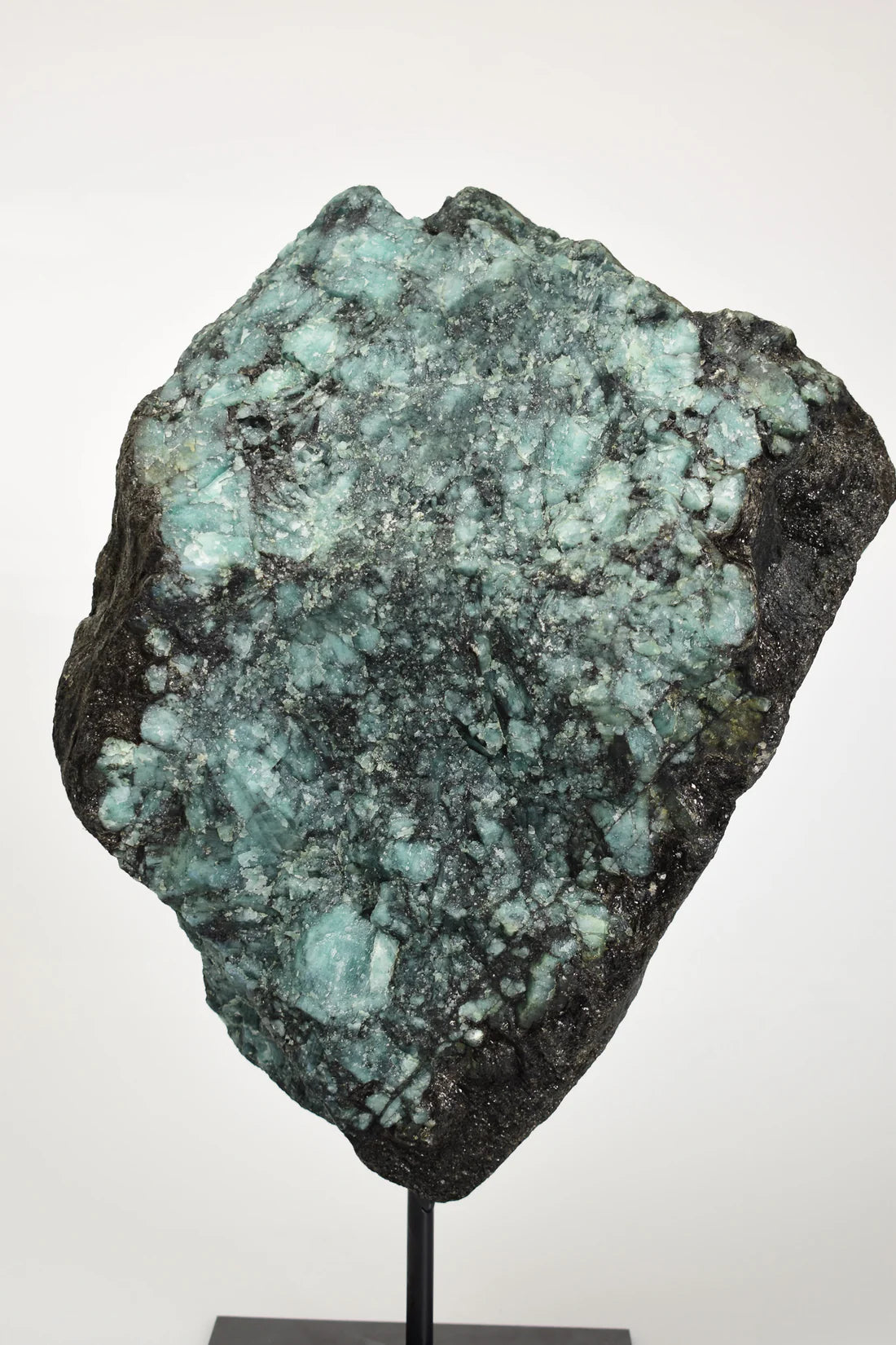 Emerald Natural Stone Raw Piece with Stand